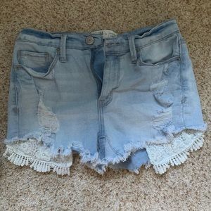 Jean shorts mid rise